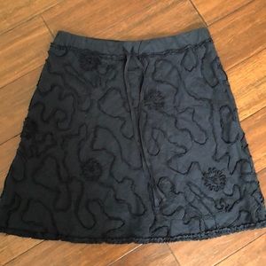 Max Studio Navy Blue Drawstring Skirt